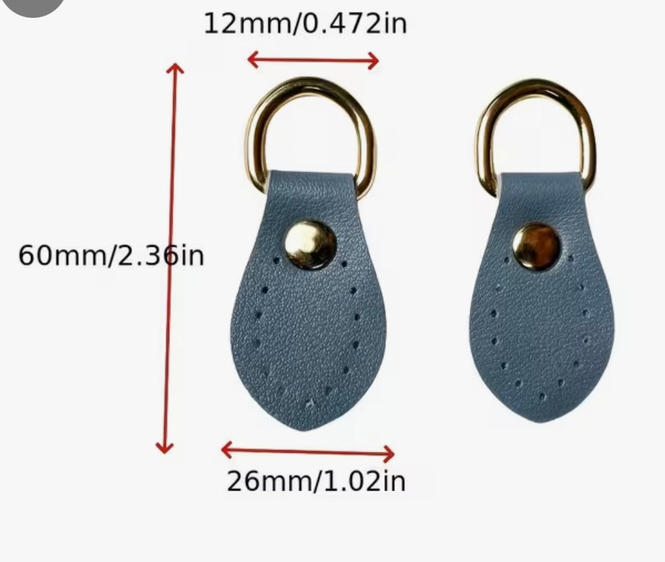 Ganci per tracolla in pelle sintetica set da 2