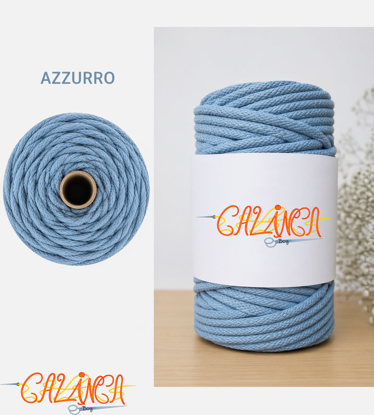 Corda di cotone per cucire a macchina, Standard 6mm 50mt