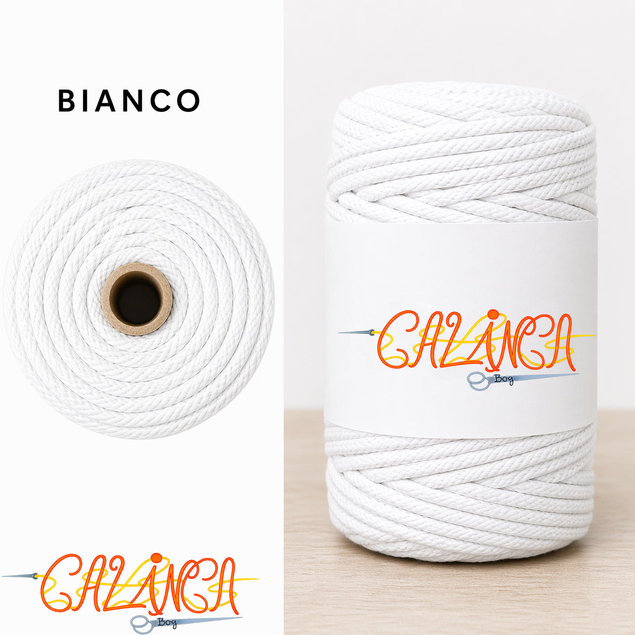 Corda di cotone per cucire a macchina, Standard 6mm 50mt