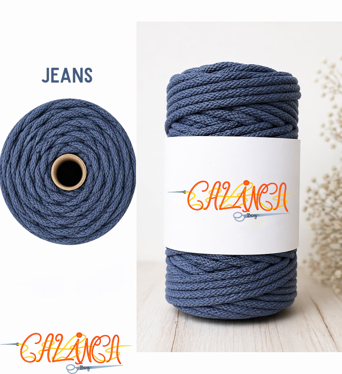 Corda di cotone per cucire a macchina, Standard 6mm 50mt