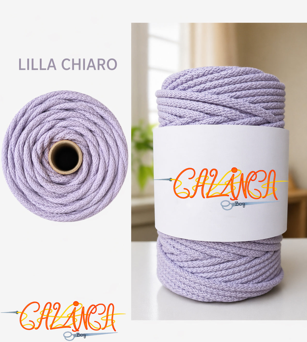 Corda di cotone per cucire a macchina, Standard 6mm 50mt