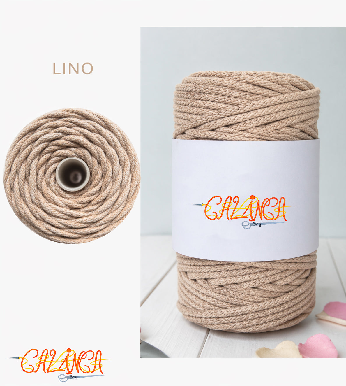 Corda di cotone per cucire a macchina, Standard 6mm 50mt