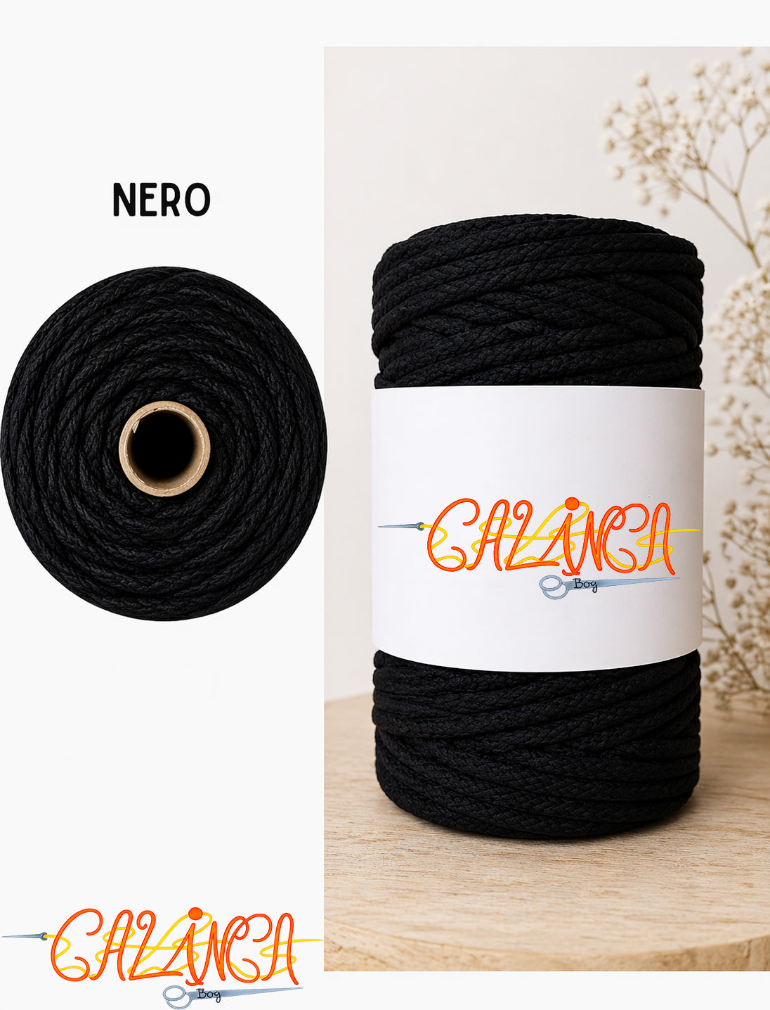 Corda di cotone per cucire a macchina, Standard 6mm 50mt