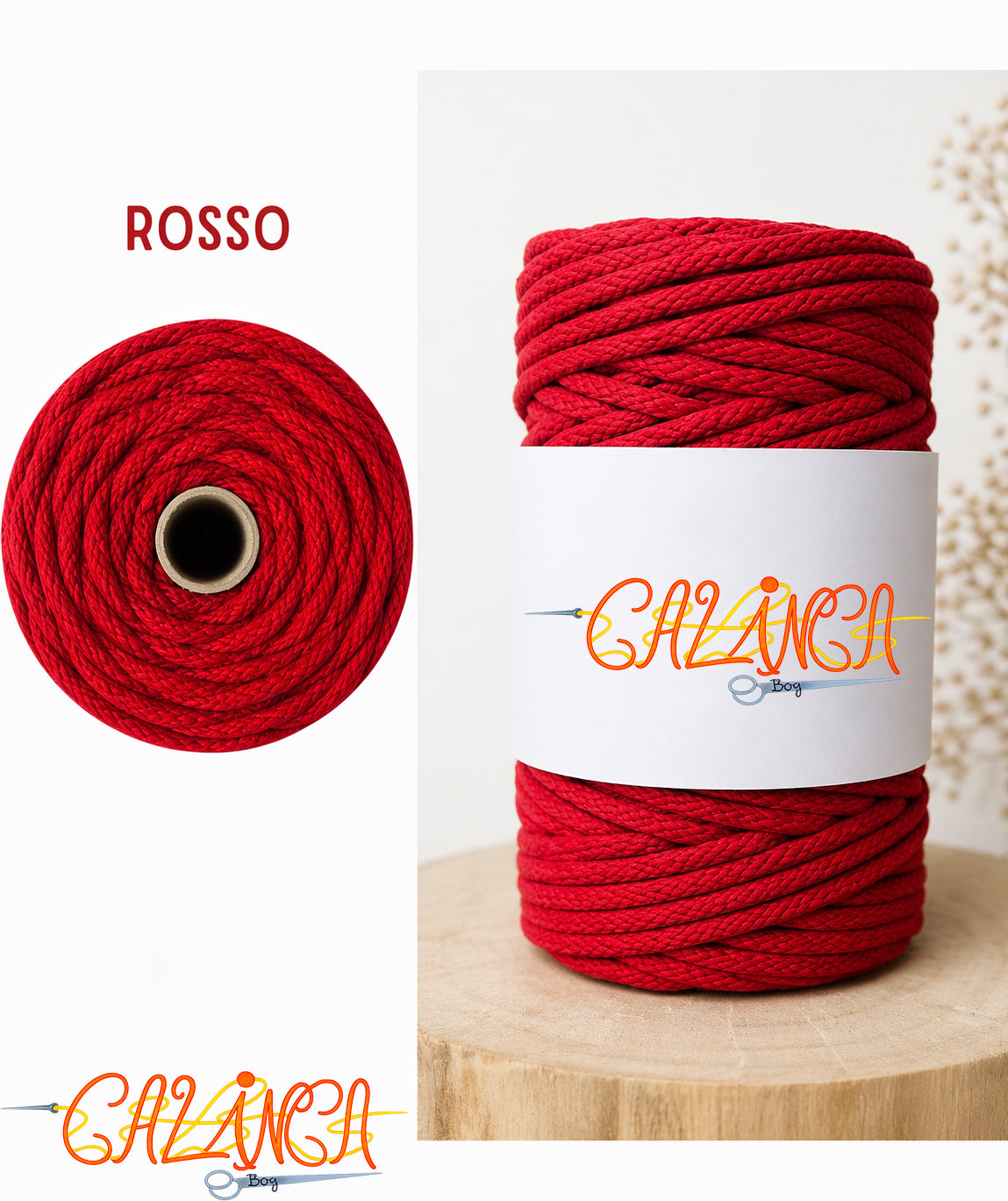 Corda di cotone per cucire a macchina, Standard 6mm 50mt